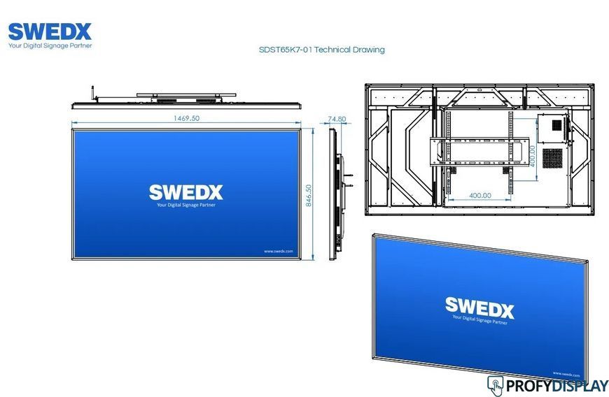 Інтерактивна панель SWEDX 65&Prime; V2 (SDST65K7-08 V2) SWEDX-65-V2 фото